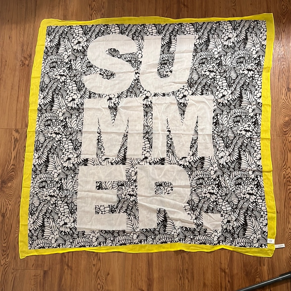 Cotton/Silk Blend Square Scarf